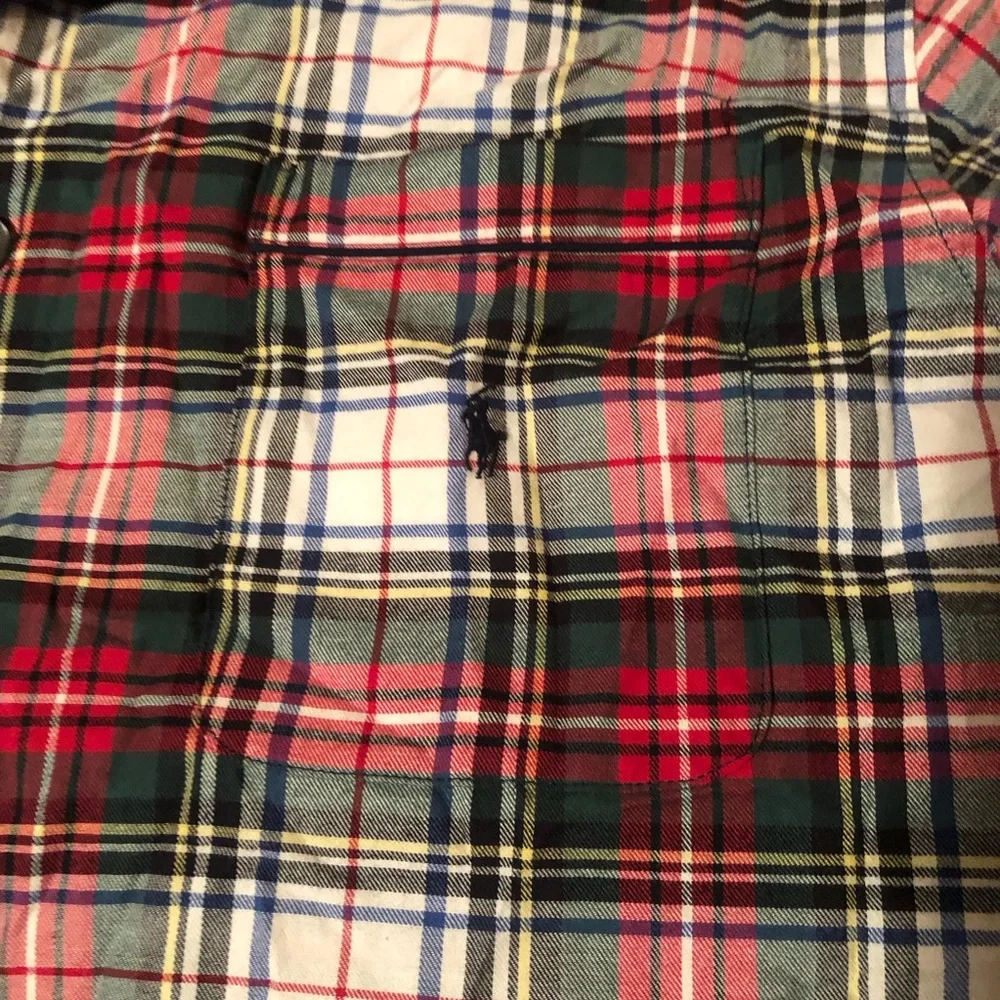 Polo Ralph Lauren Men's Red Plaid Sleep Shirt Pajama Top Size Medium Z16